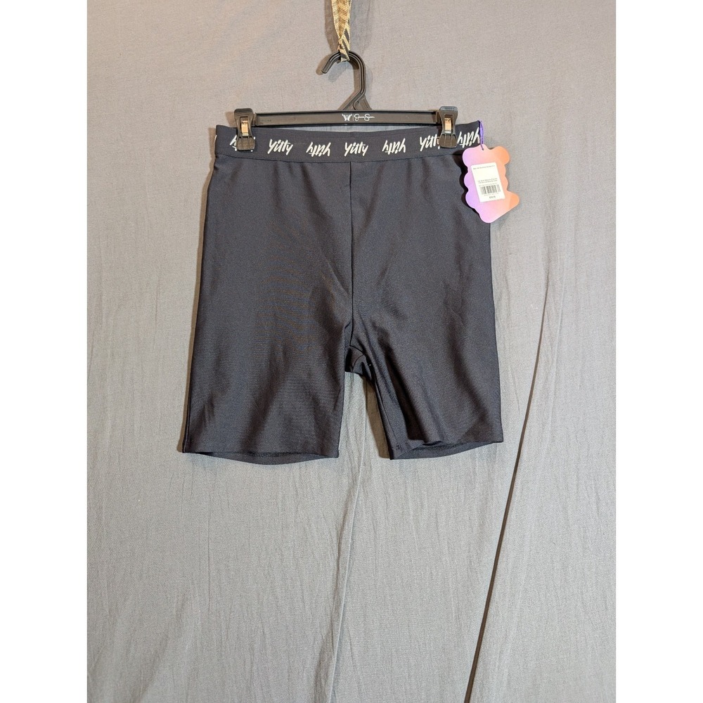 YITTY Shapewear Iconic Black High Waist Logo Short‎ NEW Womens Sz L